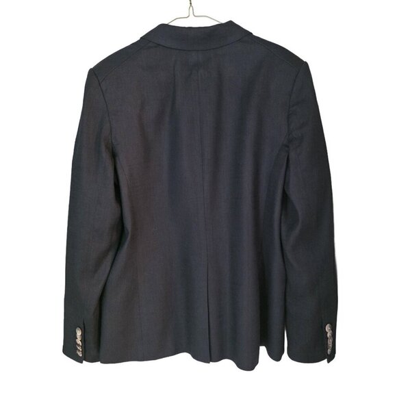 Veronica Beard Black GAYA Linen Blend Dickey Jacket - sz16 - Picture 2 of 5